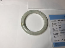 Load image into Gallery viewer, 54.7mm Certified 100% natural Type A fresh sunny green white jadeite jade bangle BN3-6337