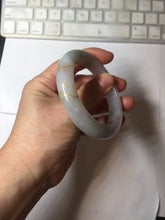 Load image into Gallery viewer, 53.5mm certified 100% Natural type A icy watery light green purple brown carved branches and flowers and golden-painted Jadeite Jade bangle PH198