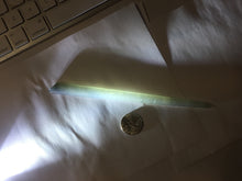 Load image into Gallery viewer, 16cm 100% Natural Icy Gray Black (灰冰) Flat Rectangle Xiu Jade (Serpentine) Hairpin AW70