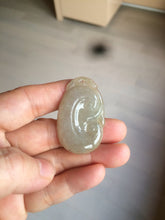 Load image into Gallery viewer, 100% Natural type A dark green/light green/gray jadeite Jade RuYi(如意) pendant BF75