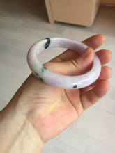 Load image into Gallery viewer, SOld! pleae don't order. Thanks. 55mm certified 100% natural type A sunny green/purple jadeite jade bangle BN86-8721