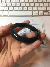 Load image into Gallery viewer, 52.5mm Certified Type A 100% Natural dark green/blue/gray/black Guatemala Jadeite bangle PB276-0696
