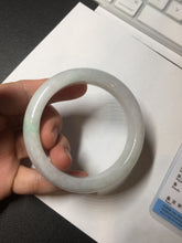 Load image into Gallery viewer, 56.6mm certified 100% natural Type A icy watery light green/white jadeite jade bangle BP52-3872