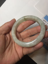 Load image into Gallery viewer, 54.7mm Certified 100% natural Type A fresh sunny green white jadeite jade bangle BN3-6337