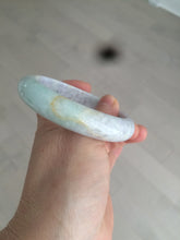 Load image into Gallery viewer, 58.5 mm Certified Type A 100% Natural yellow/light purple/green(FU LU SHOU) Jadeite Jade bangle AF79-0586