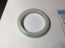 Load image into Gallery viewer, 56.6mm certified 100% natural Type A icy watery light green/white jadeite jade bangle BP52-3872