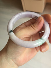 Load image into Gallery viewer, SOld! pleae don't order. Thanks. 55mm certified 100% natural type A sunny green/purple jadeite jade bangle BN86-8721