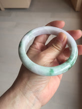 Load image into Gallery viewer, 60.6mm certified 100% Natural sunny green/white/purple/brown Jadeite Jade bangle AZ165-4034