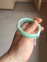 Load image into Gallery viewer, 49mm Certified Type A 100% Natural sunny apple green/red oval Jadeite Jade bangle BG62-0165