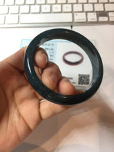 Load image into Gallery viewer, 52.5mm Certified Type A 100% Natural dark green/blue/gray/black Guatemala Jadeite bangle PB276-0696