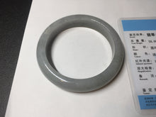 Load image into Gallery viewer, 57mm Certificated 100% natural type A light green/gray/black jadeite jade bangle BP53-5969