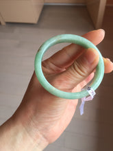 Load image into Gallery viewer, 49mm Certified Type A 100% Natural sunny apple green/red oval Jadeite Jade bangle BG62-0165