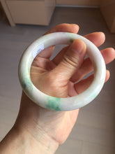 Load image into Gallery viewer, 59.5mm 100% Natural type A sunny green purple white Jadeite Jade bangle PE46-5504