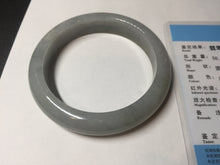 Load image into Gallery viewer, 57mm Certificated 100% natural type A light green/gray/black jadeite jade bangle BP53-5969