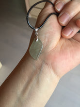 Load image into Gallery viewer, 100% natural type A jadeite jade icy watery yellow green black Willow leaf pendant group AX152