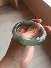 Load image into Gallery viewer, Shopify only. 54mm certified 100% natural Type A icy watery oliy dark green(油青) brown jadeite jade bangle BS103-4060