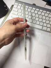 Load image into Gallery viewer, 22cm 100% Natural icy watery black dark green ink painting(水墨画) Xiu Jade (Serpentine) Hairpin AW71