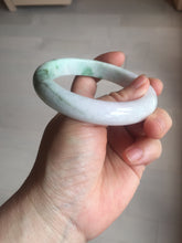 Load image into Gallery viewer, 60.6mm certified 100% Natural sunny green/white/purple/brown Jadeite Jade bangle AZ165-4034