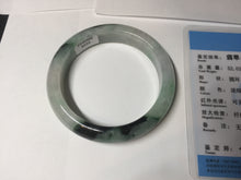 Load image into Gallery viewer, 53.9mm 100% natural Type A sunny green white purple jadeite jade bangle BN4-8233