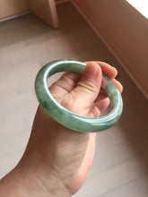 Load image into Gallery viewer, Shopify only. 54mm certified 100% natural Type A icy watery oliy dark green(油青) brown jadeite jade bangle BS103-4060