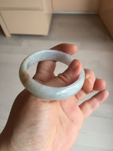 Load image into Gallery viewer, 49mm Certified Type A 100% Natural light green red oval Jadeite Jade bangle BM68
