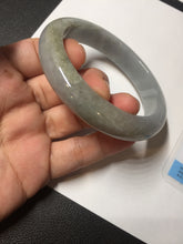 Load image into Gallery viewer, 57mm Certificated 100% natural type A light green/gray/black jadeite jade bangle BP53-5969