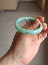 Load image into Gallery viewer, 49mm Certified Type A 100% Natural sunny apple green/red oval Jadeite Jade bangle BG62-0165