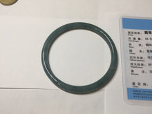 Load image into Gallery viewer, 62mm Certified Type A 100% Natural light green/blue/gray Guatemala slim round cut Jadeite bangle BP219-3808