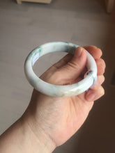 Load image into Gallery viewer, 59.4mm Certificated Type A 100% Natural White green red purple(FU LU SHOU) with green floating flowers Jadeite Jade bangle G110-9544