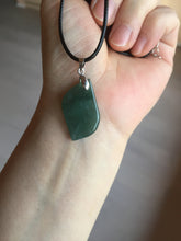 Load image into Gallery viewer, 100% natural type A jadeite jade icy watery yellow green black Willow leaf pendant group AX152