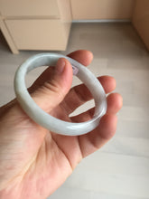Load image into Gallery viewer, 49mm Certified Type A 100% Natural light green red oval Jadeite Jade bangle BM68