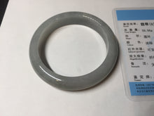 Load image into Gallery viewer, 57mm Certificated 100% natural type A light green/gray/black jadeite jade bangle BP53-5969