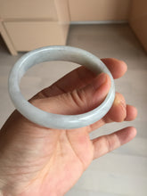 Load image into Gallery viewer, 49mm Certified Type A 100% Natural light green red oval Jadeite Jade bangle BM68