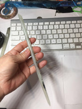 Load image into Gallery viewer, 22cm 100% Natural icy watery black dark green ink painting(水墨画) Xiu Jade (Serpentine) Hairpin AW71