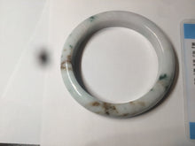 Load image into Gallery viewer, 62.7mm Certified Type A 100% Natural light green/white/brown/purple Jadeite Jade bangle AH84-0438