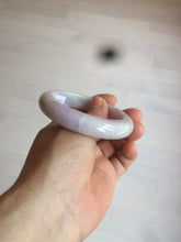 Load image into Gallery viewer, 53mm Certified 100% natural Type A olive green/white/purple jadeite jade bangle AZ2-0466