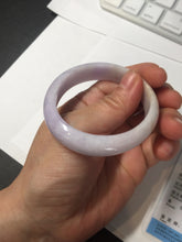 Load image into Gallery viewer, 50mm certified Type A 100% Natural purple white oval Jadeite Jade bangle BQ74-4936