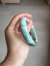 Load image into Gallery viewer, 57.8mm Certified Type A 100% Natural sunny green dark green white Jadeite bangle AZ164-6583