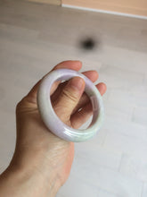 Load image into Gallery viewer, 53mm Certified 100% natural Type A olive green/white/purple jadeite jade bangle AZ2-0466