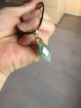 Load image into Gallery viewer, 100% natural type A jadeite jade icy watery yellow green black Willow leaf pendant group AX152