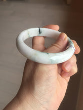 Load image into Gallery viewer, 59.4mm Certificated Type A 100% Natural White green red purple(FU LU SHOU) with green floating flowers Jadeite Jade bangle G110-9544