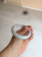 Load image into Gallery viewer, 53mm Certified 100% natural Type A olive green/white/purple jadeite jade bangle AZ2-0466