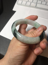 Load image into Gallery viewer, 53.9mm 100% natural Type A sunny green white purple jadeite jade bangle BN4-8233