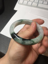 Load image into Gallery viewer, 53.9mm 100% natural Type A sunny green white purple jadeite jade bangle BN4-8233