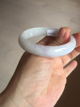 Load image into Gallery viewer, 50.5mm Certified Type A 100% Natural light purple/white oval shape Jadeite Jade bangle BK128-0257