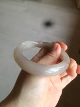 Load image into Gallery viewer, 56mm 100% natural light Pink/black/purple Quartzite (Shetaicui jade) 3D carved Bow knot bangle SY8