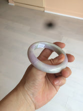 Load image into Gallery viewer, 53mm Certified 100% natural Type A olive green/white/purple jadeite jade bangle AZ2-0466
