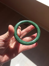 Load image into Gallery viewer, 54.8mm Certified 100% Natural Deep Pine Green/Black "Serene Ember Forest" Nephrite (red-skin nephrite 红皮碧玉) Bangle HT168-20-3847