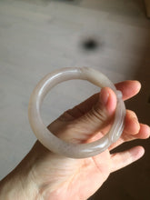 Load image into Gallery viewer, 56mm 100% natural light Pink/black/purple Quartzite (Shetaicui jade) 3D carved Bow knot bangle SY8