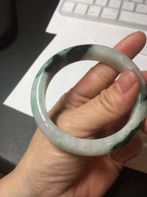 Load image into Gallery viewer, 53.9mm 100% natural Type A sunny green white purple jadeite jade bangle BN4-8233